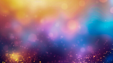 Glittering Gradient Background with Hologram Effect Featuring Magic Lights, Fairy Sparkles, Gold Stars, and Festive Blurs Creating a Dreamy and Enchanting Atmosphere for Fantasy Designs