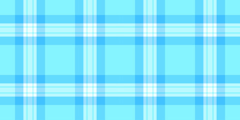 Satin seamless plaid texture, tiny fabric tartan pattern. Surface check textile vector background in cyan and light colors.