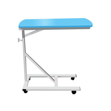 Adjustable Patient Food Table Vector, food table for patient