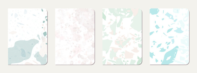 Notepad cover design. Terrazzo abstract