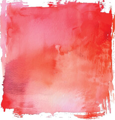 watercolor square rectangle background with brushstrokes and splashes, pink red colors	
