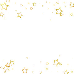 Gold sparkling star confetti.