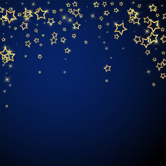 Fototapeta premium Christmas spirit. Scattered falling stars.