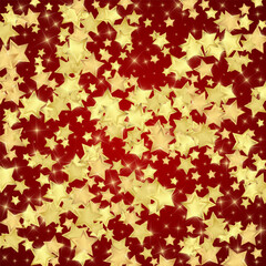 Magic stars vector overlay.  Gold stars scattered