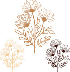 illustration of a flower line art