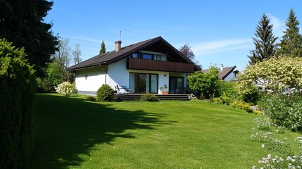 Modern House with Lush Garden