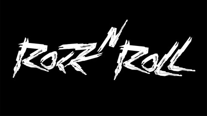 Rock and Roll illustration typography music concept lettering design