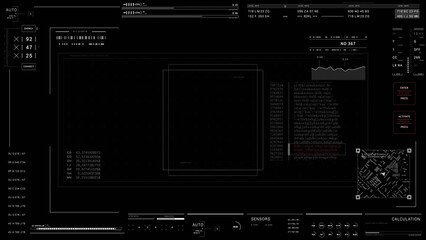 HUD background with white lines, common in monochrome photography