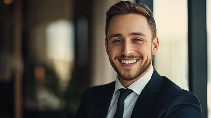 Fototapeta premium Professional Smiling Businessman Portrait