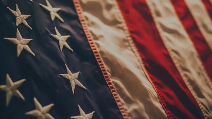 American Flag Close-Up