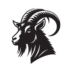 Animal face silhouette vector style with white background