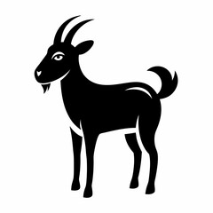 Goat silhouette vector illustration	
