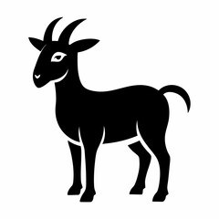 Goat silhouette vector illustration	
