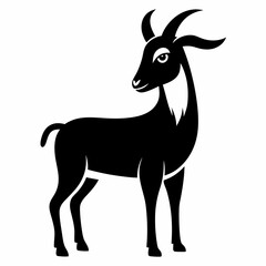 Goat silhouette vector illustration	
