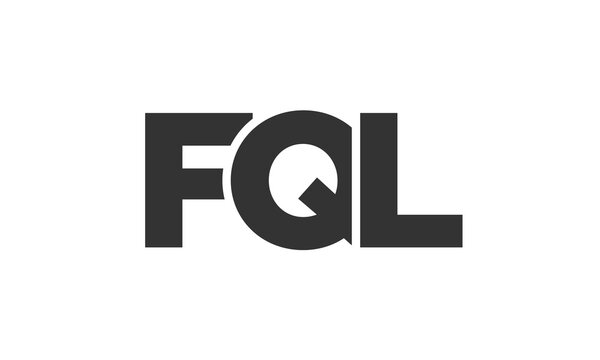 FQL logo design template with strong and modern bold text. Initial based vector logotype featuring simple and minimal typography. Trendy company identity.