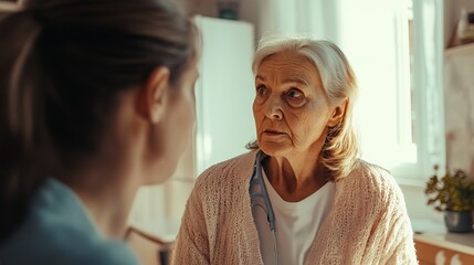 Fototapeta premium Emotional Conversation Between Generations