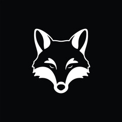 fox head vector art silhouette logo icon design style 