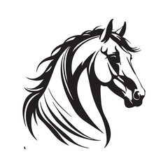 Animal face silhouette vector style with white background