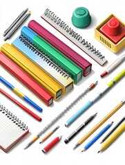 Fototapeta premium Assortment of Colorful School Supplies
