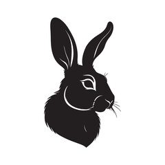 Animal face silhouette vector style with white background