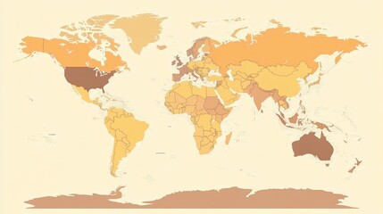 World Map Geographic Distribution