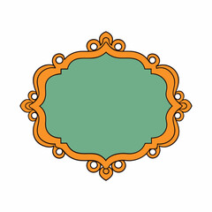 Retro ornamental frames vector art illustration on a white background.