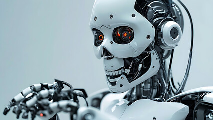 Fototapeta premium Animated robot assembling itself 