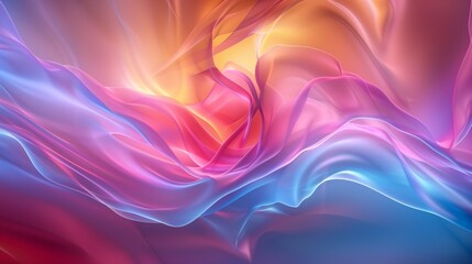 Waves of color and light merge seamlessly, forming a harmonious and flowing visual composition that captivates the senses.