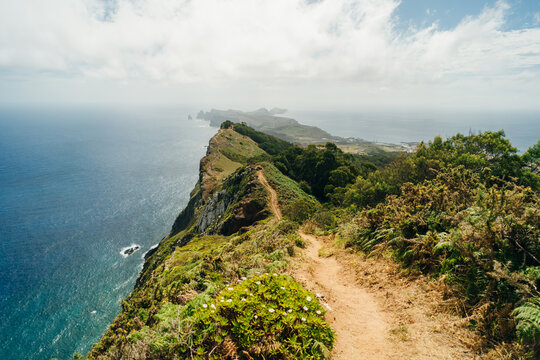 Views from Cabo de Larano viewpoint and Vereda do Larano coastal hiking trail. madeira