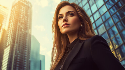 portrait of a woman in the city