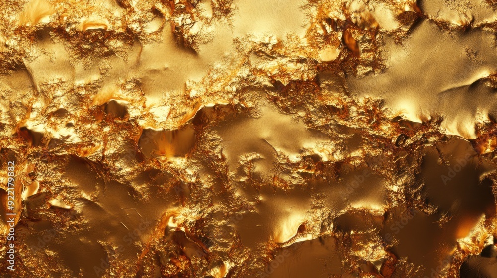 Poster abstract gold background. fantasy fractal texture. digital art. 3d rendering.