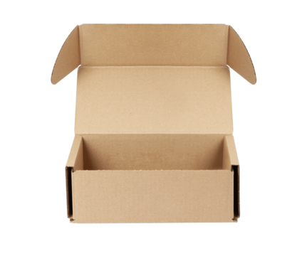 Cardboard box isolated on a transparent background