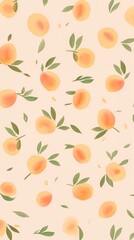 Peach pattern wallpaper fruit.