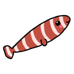 illustration of a fish cartoon doodle