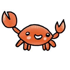 crab cartoon character doodle