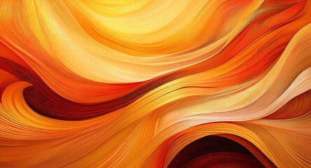 A fluid abstract artwork capturing the golden hues and textures of autumn. Style- 44