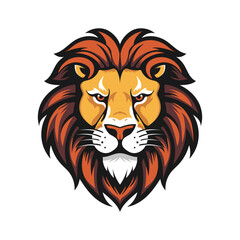 Lion face logo design. Lion head emblem for sport, e-sport teams and t-shirt design. Vector.
