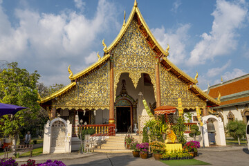 Obraz premium Main Wihan of Wat Chiang Man, in Chiang Mai, Thailand