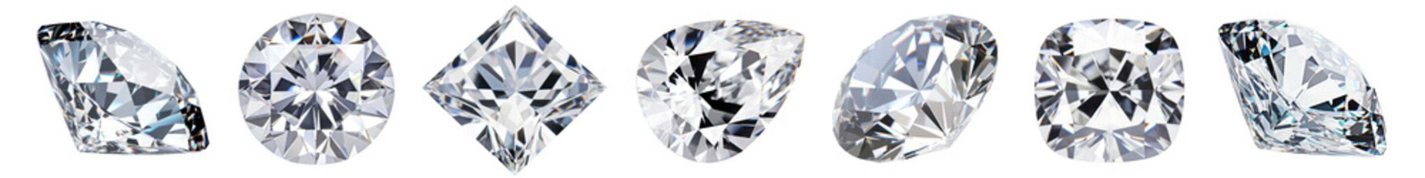 Gemstone diamond  png cut out element set