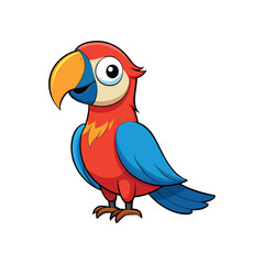 cartoon parrot vector template illustration