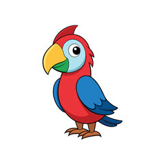 cartoon parrot vector template illustration