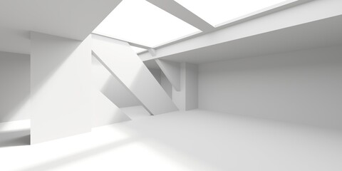White elegant empty space.  White wall room background. Abstract interior