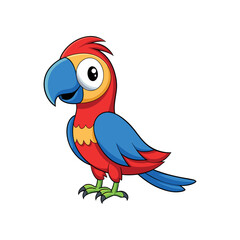 cartoon parrot vector template illustration