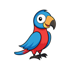 cartoon parrot vector template illustration