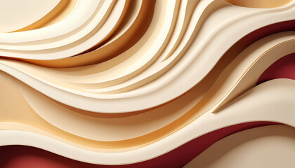 Fototapeta premium vertical 3D abstract liquid layers, paper cut waves