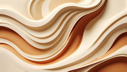 Obraz premium vertical 3D abstract liquid layers, paper cut waves