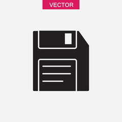 Floppy disk, diskette icon,  Save symbol vector flat black simple illustration for web and app..eps