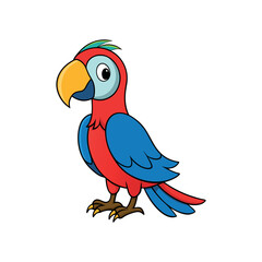 cartoon parrot vector template illustration
