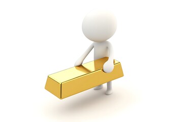 Gold,money,A people holding a gold brick.