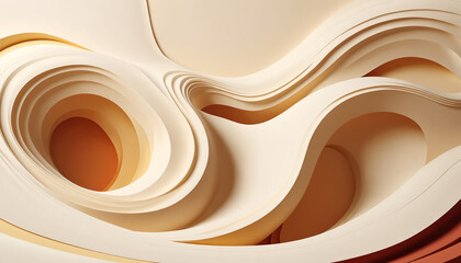 Fototapeta premium vertical 3D abstract liquid layers, paper cut waves